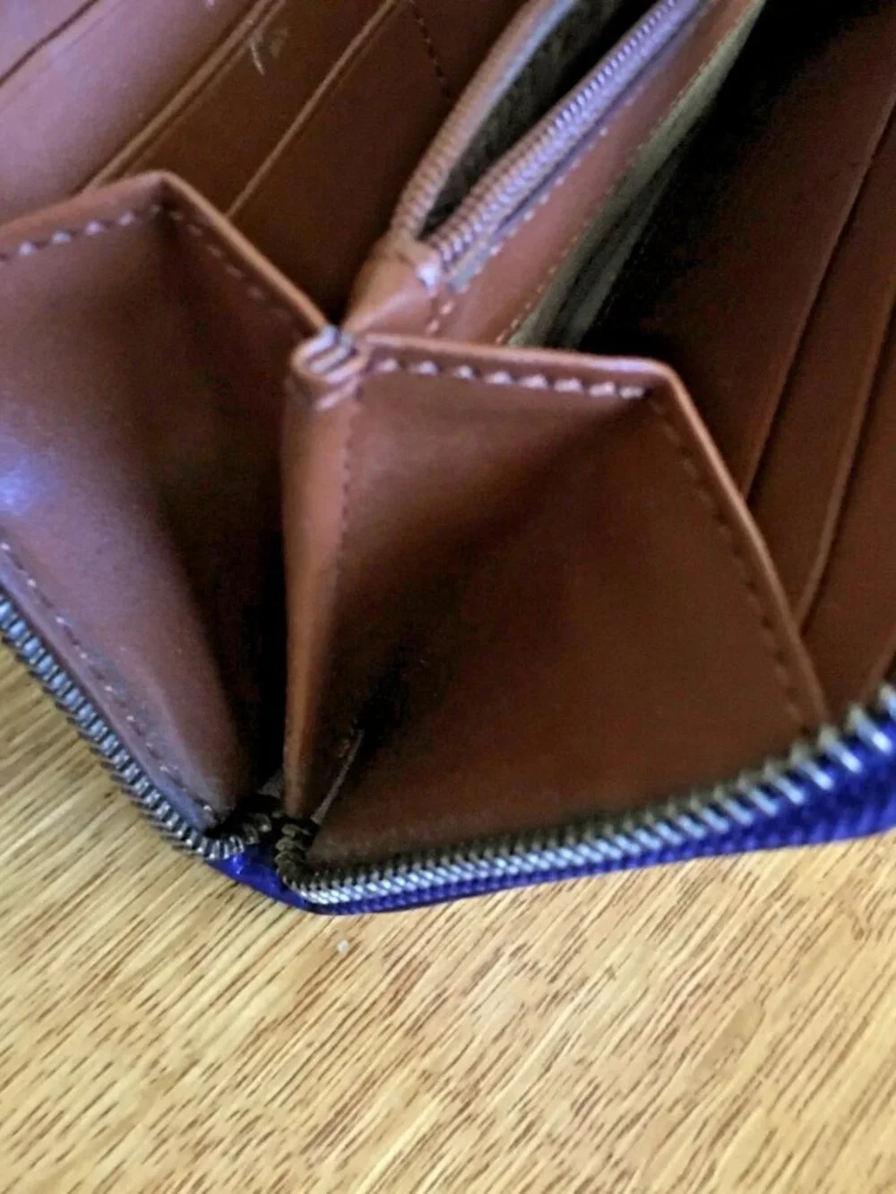 Lauren Ralph Lauren Full-Grain Leather Large Zip Continental Accordion Wallet